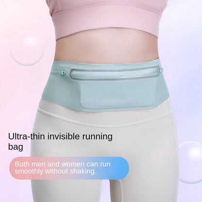 Outdoor sports running voltage waterproof waist bag Lycra ultra-thin skin friendly mobile phone three pocket large capacity wais