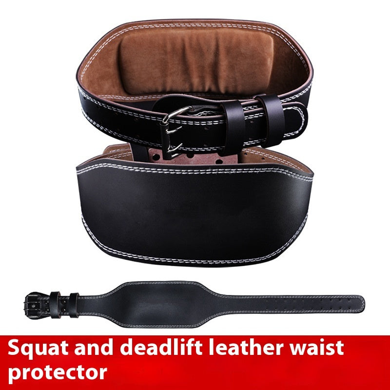 Cowhide Squat Strength Training Weightlifting Belt