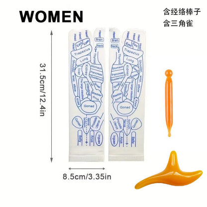 Reflexology Socks Women Foot Massage Meridian Acupoint Reflex Area Acupoint Socks And Foot Acupoint Illustration Socks for Foot