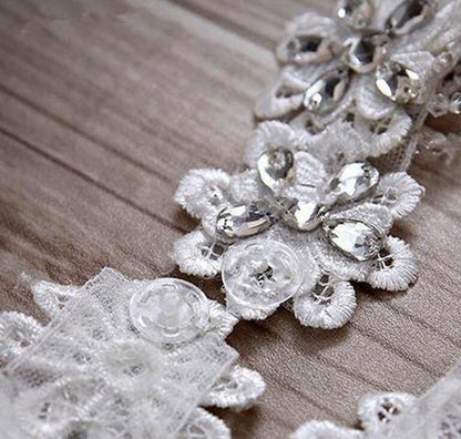 White Bolero Appliques Crystals Wedding Wrap Wedding Bolero Made in China Wedding Accessories Evening Dress