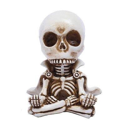 Cloak meditation small skull car ornament