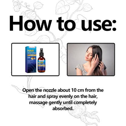 Hair Boost Spray, Strong Hair Solid Hair Moisturizing Scalp Hair Roots Beard Hair Care Spray