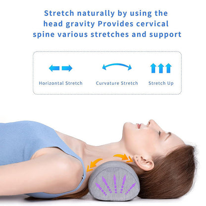 Cervical Pillow Reverse Bow Traction Pillow Memory Cotton Pillow Core Pure Cotton Cover Portable Neck Protection Pillow Cervical Pillow