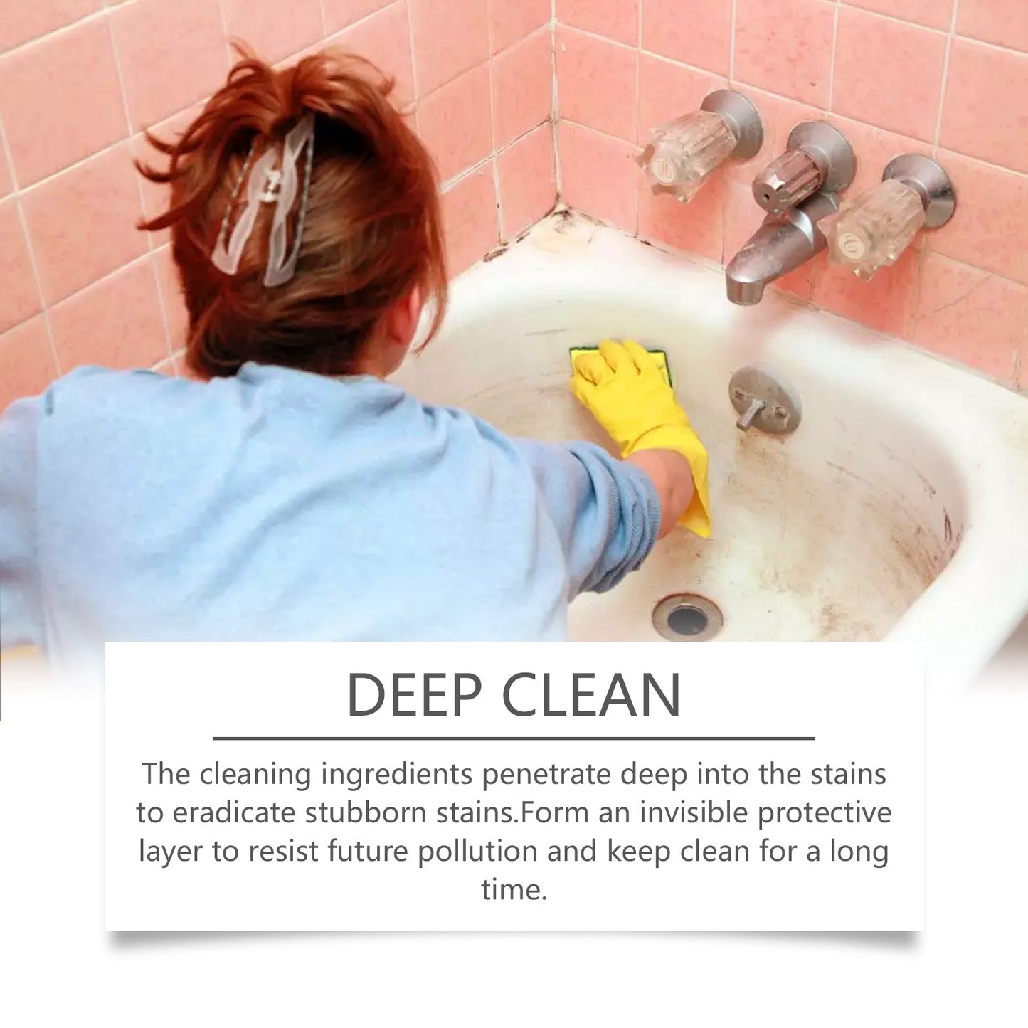 Multi-Purpose Stain Cleaning Gel, Cleaning Kitchen And Bathroom Grease Stains Multi-Effect Cleaner