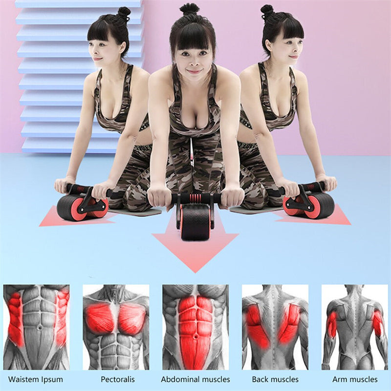 Double Wheel Ab Roller with Rebound