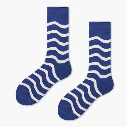 Creative Minimalist Printed Casual Mid Length Socks