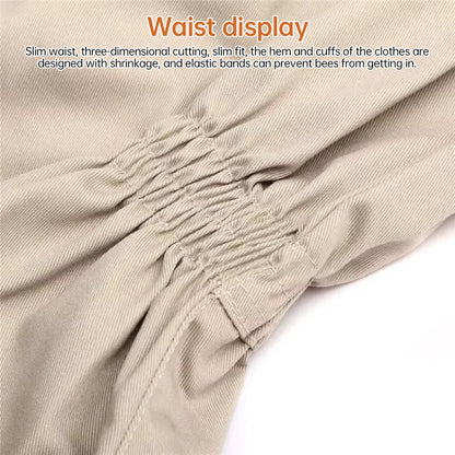1 Set of Professional Ventilated Full - Body Beekeeping Suit with Gloves