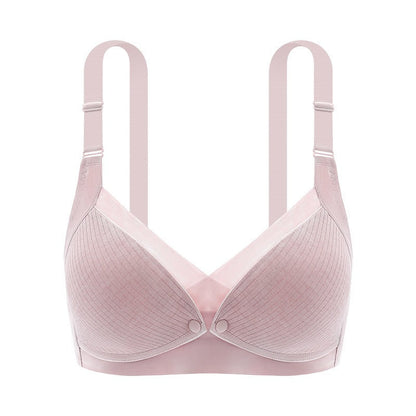 Nursing Underwear Maternity Underwear Front Open Buckle Thin Seamless Bra Cotton Lining Large Size Nursing Bra