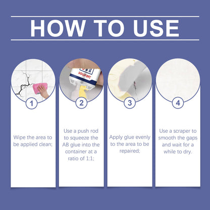 Universal Ab Adhesive, Crack Repair Bonded Tile Bath Scratch Crack Repair Waterproof And Leak Proof Adhesive