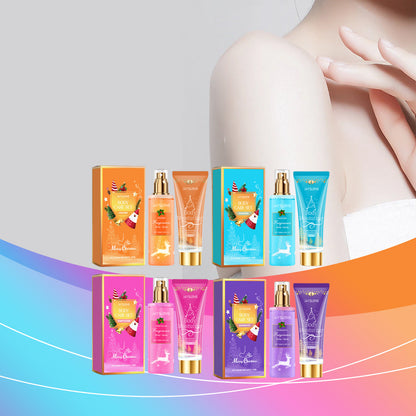 Christmas Perfumed Body Care Set, Deodorant Spray Body Lotion For Lasting Holiday Party Scent