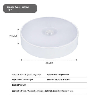 Infrared Wireless Human Body Induction Lamp Rechargeable LED Night Light