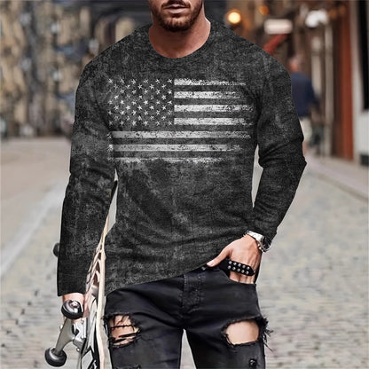 European American Long Sleeve Casual XINGX Print