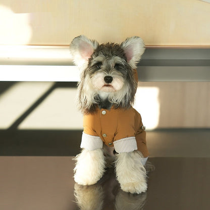 Pet Cotton-padded Coat Warm Four-legged Full-coverage With Hood