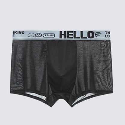 Popular HELLO Ice Silk Men's Boxer Underwear