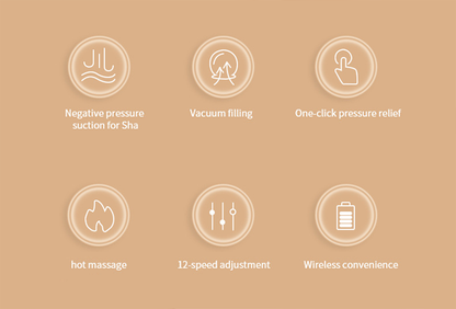 12 Levels Electric Intelligent Scraping Cupping Device Household Wireless Cup Instrument Painless Dredge Meridians Health Care