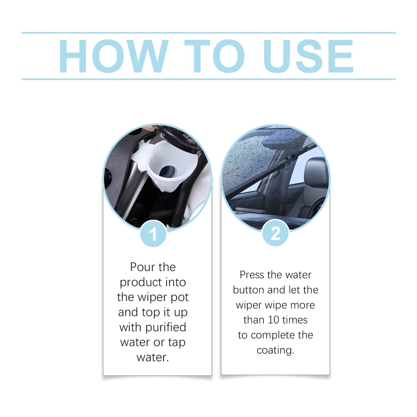 Car Coated Crystal Glass Water, Car Decontamination Wiper Clean Water Four Seasons Universal Rain Glass Water