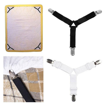 Bedding Article Accessory 4pcs  Nylon Buckle Elastic Band Non Slip Sheet Fixer Holder for Bed sheets Practical Bedspread