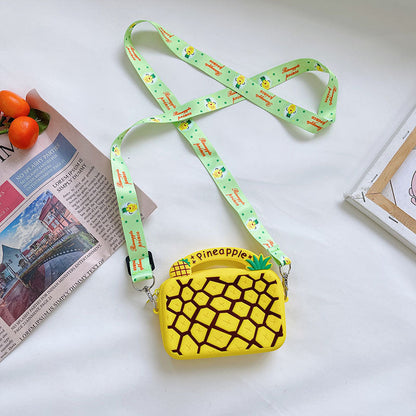 Silicone Children's Change Portable Crossbody Fruit Donut Shoulder Bag