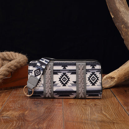 Bohemian Hand-carry Wallet Vintage Print