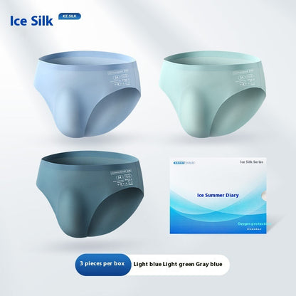 Ice Silk Men's Summer Seamless Briefs