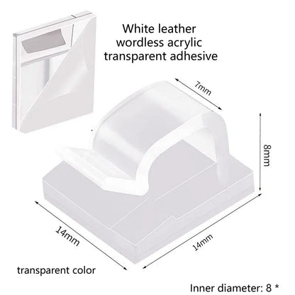 Wire fixing clip adhesive R-type wiring buckle for cable storage without punching holes bundle wire compression clip