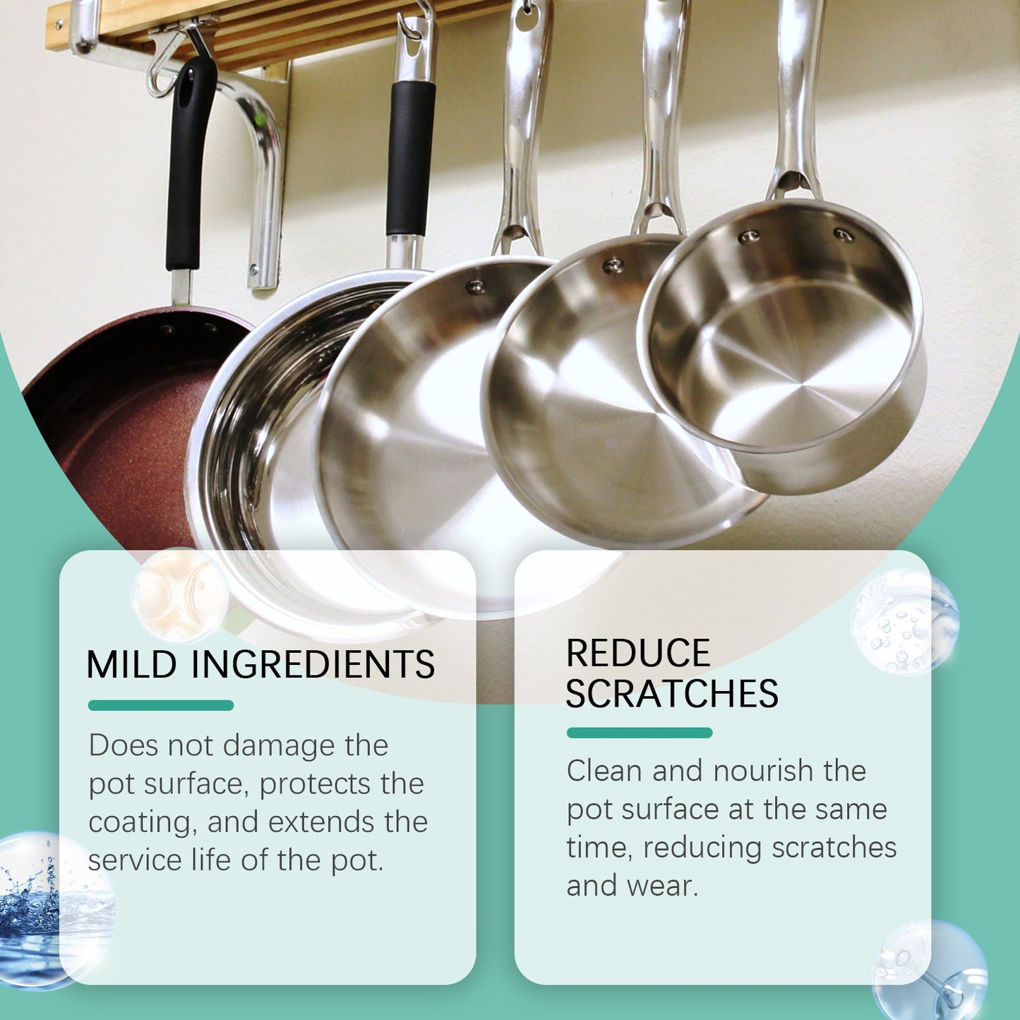 Pan Bottom Cleaner Clean Kitchen Utensils Pan Bottom Grease And Dirt Clean Polishing Anti-Rust Multi-Effect Cleaning Liquid