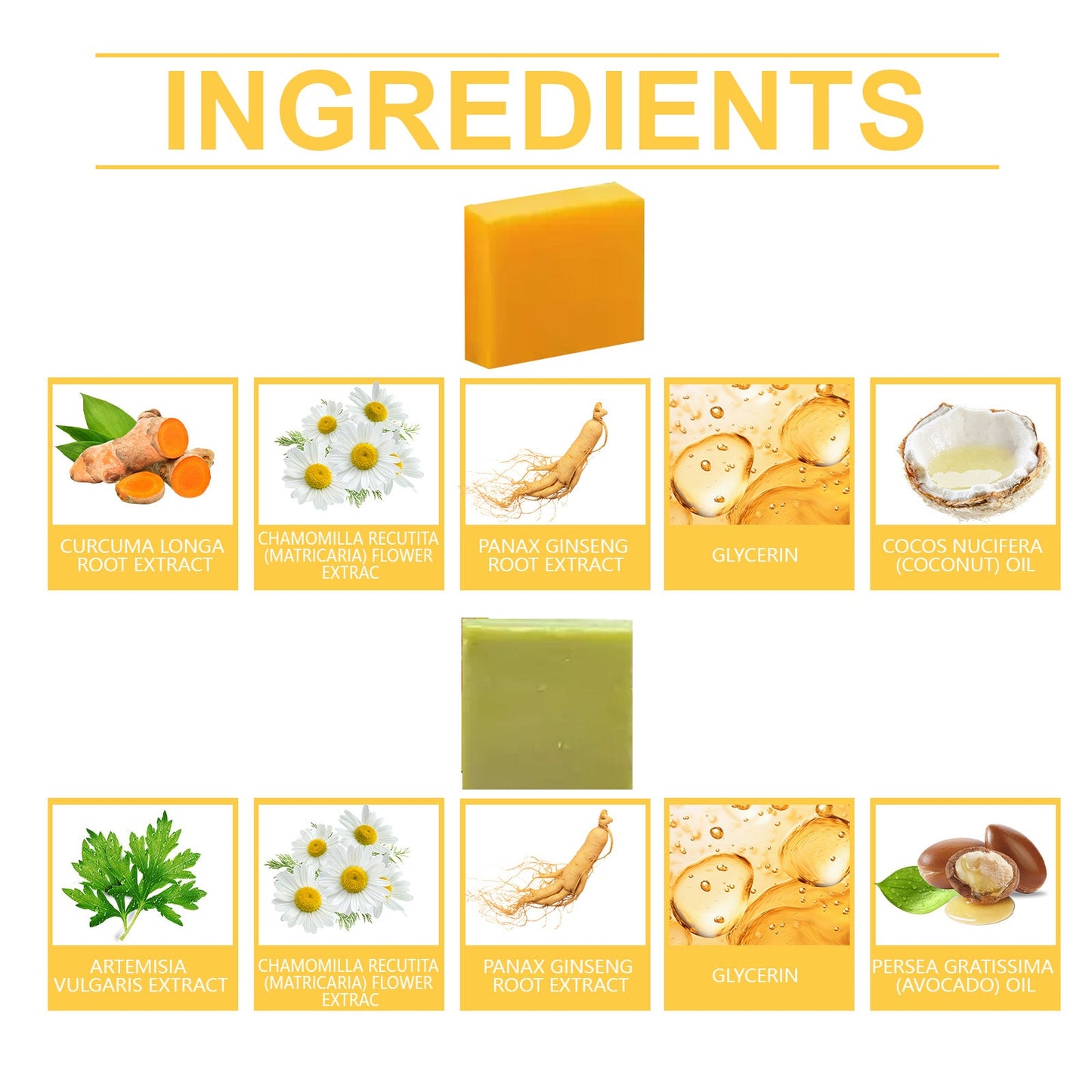 Turmeric Herbal Beauty Soap Deep Cleansing Moisturizing Refreshing Oil Control Body Care Bath Soap
