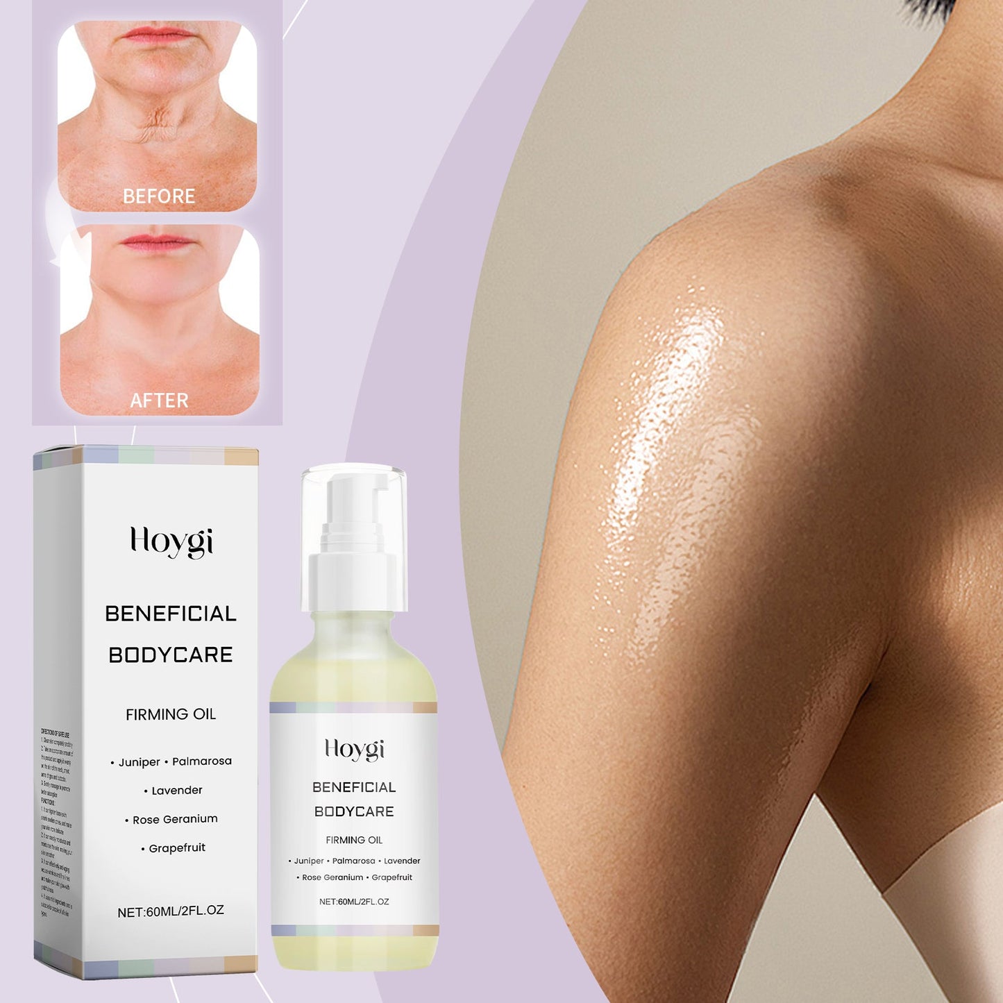 Body Care Oil, Gentle Moisturizing, Firming And Improving Skin Elasticity Body Massage Care Essential Oil