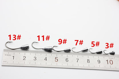 Rompin 10pcs/bag overturned hook lead fishing hooks
