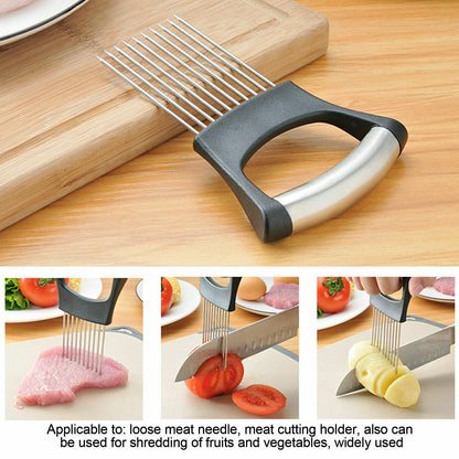 Food Slice Assistant Stainless Steel Onion and Tomato Slicer