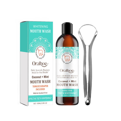 Coconut Mint Mouth Wash, Whitening Teeth Yellow Teeth Stains Tongue Coating Clean Fresh Breath Oral Care