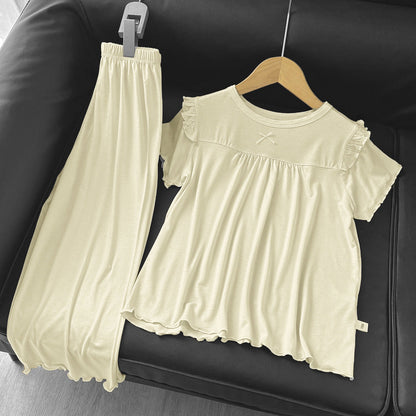Girls' Short Sleeve Pajamas Homewear Suit