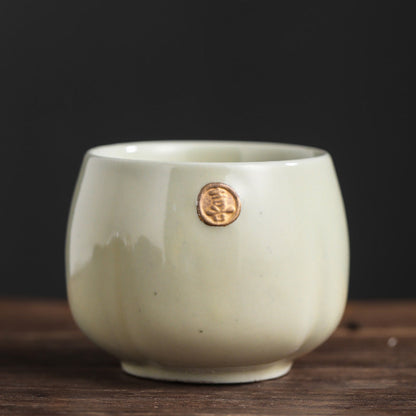 Japanese style kiln changing teacup, ceramic kung fu tea set