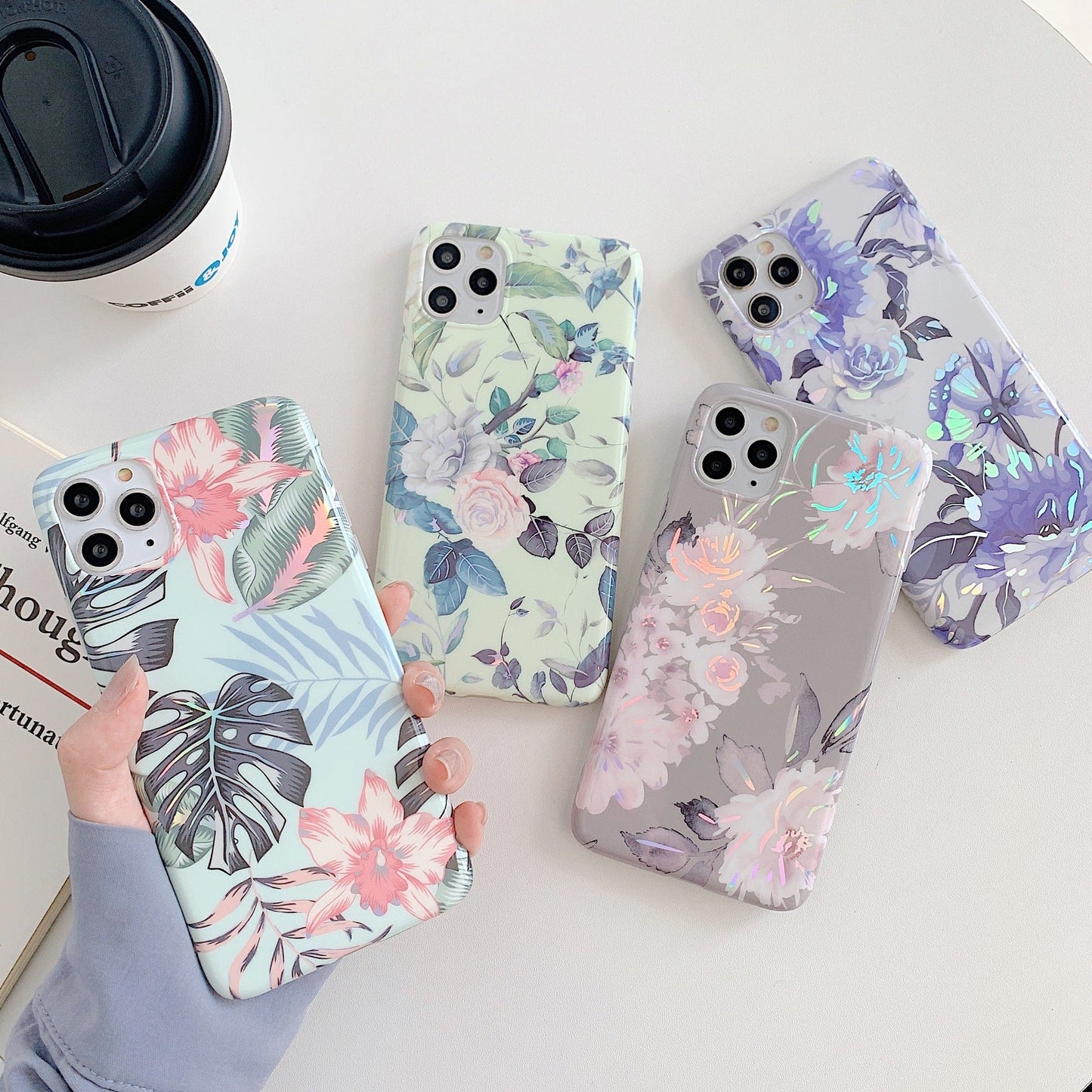 Laser Flowers Mobile Phone Silicone Soft Case