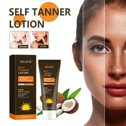 Self Tanner Lotion, Outdoor Sun Quick Tanning Wheat Healthy Skin Hydrating Summer Beach