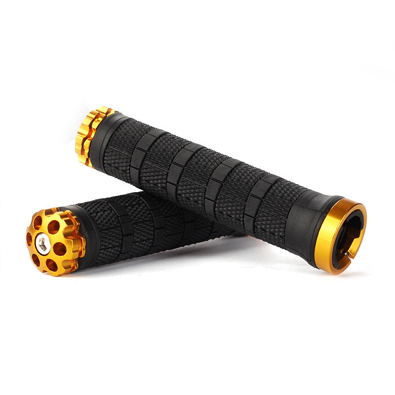 Mountain Bike Rubber Handle Aluminum Alloy Integrated Plug Lock Handle Riding Equipment Accessories