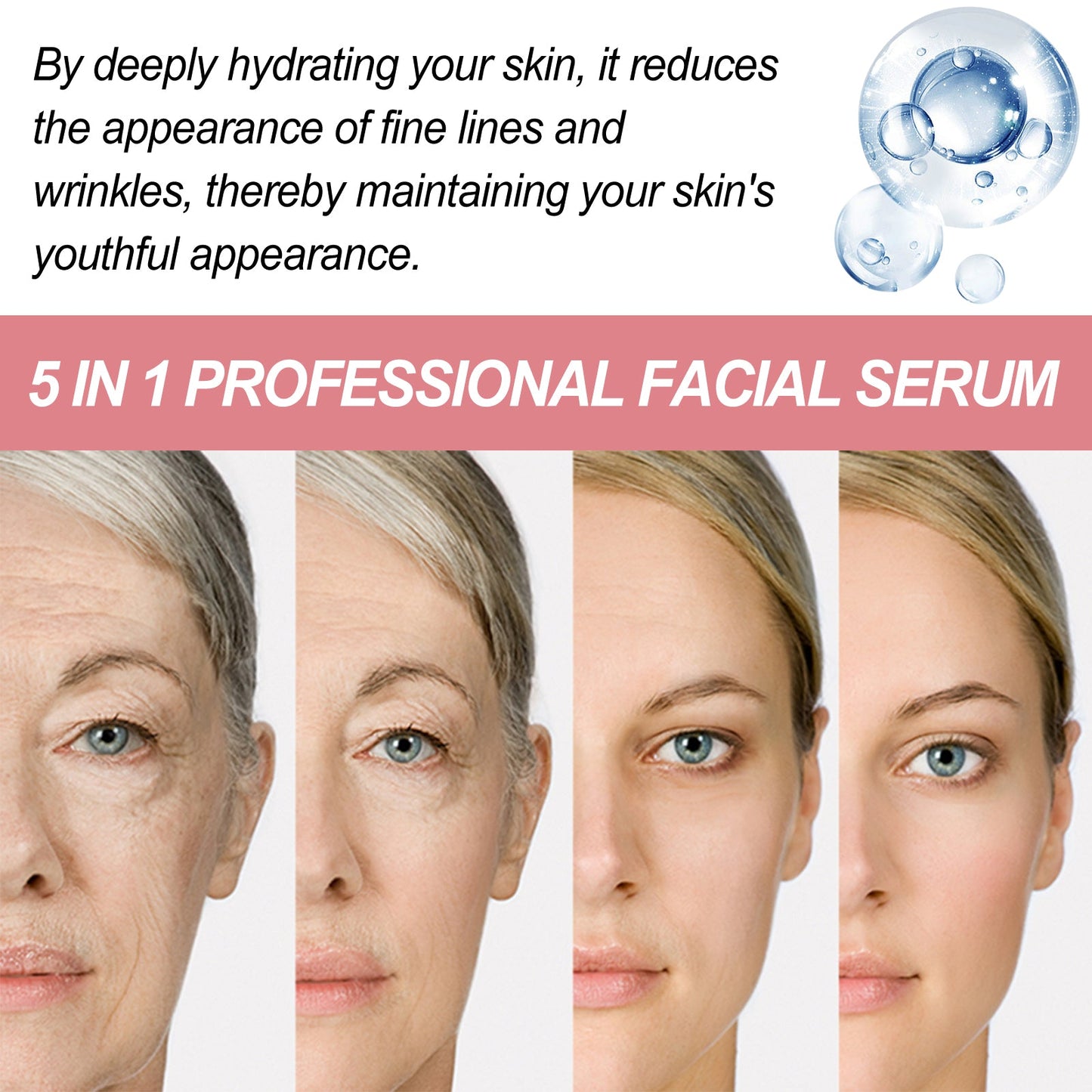 5 In 1 Face Essence Hydrating, Firming, Whitening, Whitening And Anti-Wrinkle Essence For Fine Lines