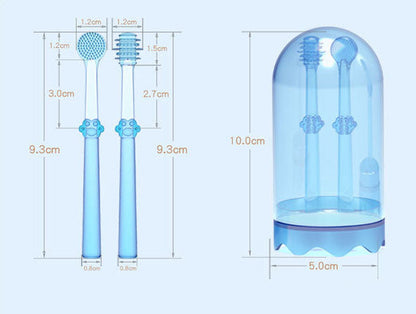 Baby Toothbrush Tongue Coating Baby Teeth Deciduous Teeth Silicone Newborn Early Brush