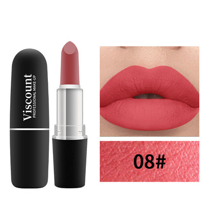 New Frosted Bullet Fog Matte White Lipstick Small Pepper 12 Color Moisturizing Lipstick