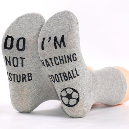 Letter Non-slip Football Middle Tube Cotton Socks