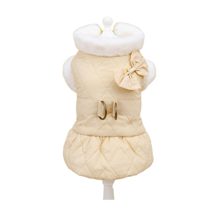 Pet Dog Clothes Small Dog Butterfly Cotton-padded Dress