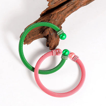 New Fancy Pearl Women's Bracelet Fashion Stainless Steel Non-fading Bracelet Personality Simple Hand Jewelry Accessories