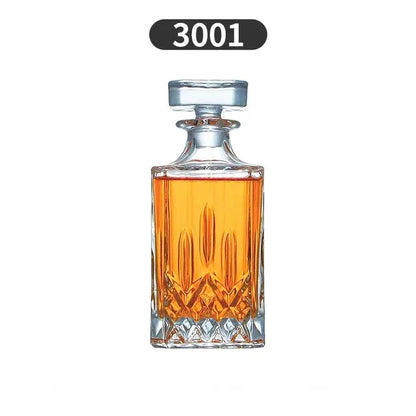 Crystal Glass Whiskey Decanter, Lead-Free, Luxury Barware, Wine Bottle, Home Party, 750ml