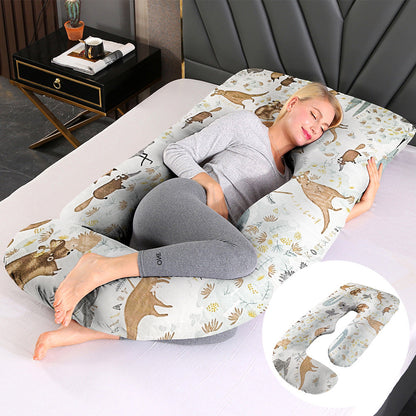 Pregnant women's pillow waist protection side sleeping slope pillow J-shaped pregnancy sleeping pillow