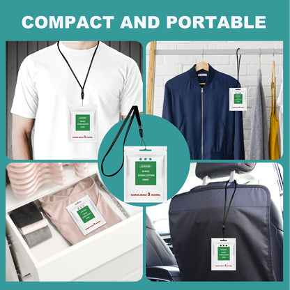 Space Purification Card Lanyard Easy To Carry Portable Space Air Purification Protection Card Stickers