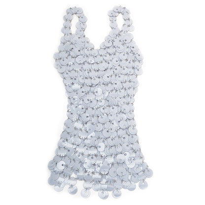exy suspender hollow sequin skirt, nightclub trendy women's thin half skirt, body chain