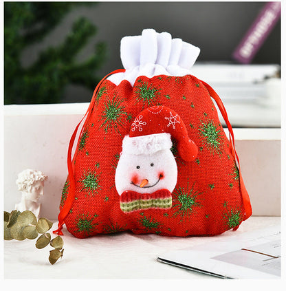 Christmas tote bag gift apple bag Christmas decoration 3D gift bag printed gift bag