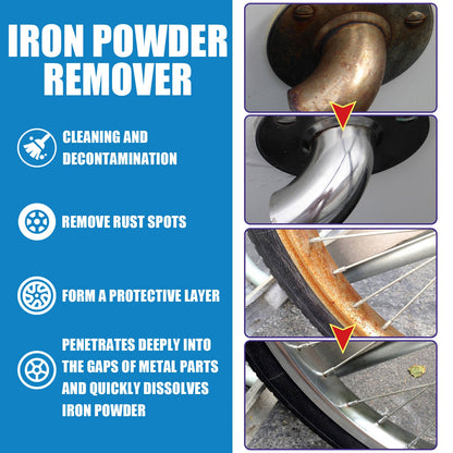 HOMONTH Iron Powder Remover, Decontamination Refurbishing Spray For Metal Parts Of Bicycle Wheels