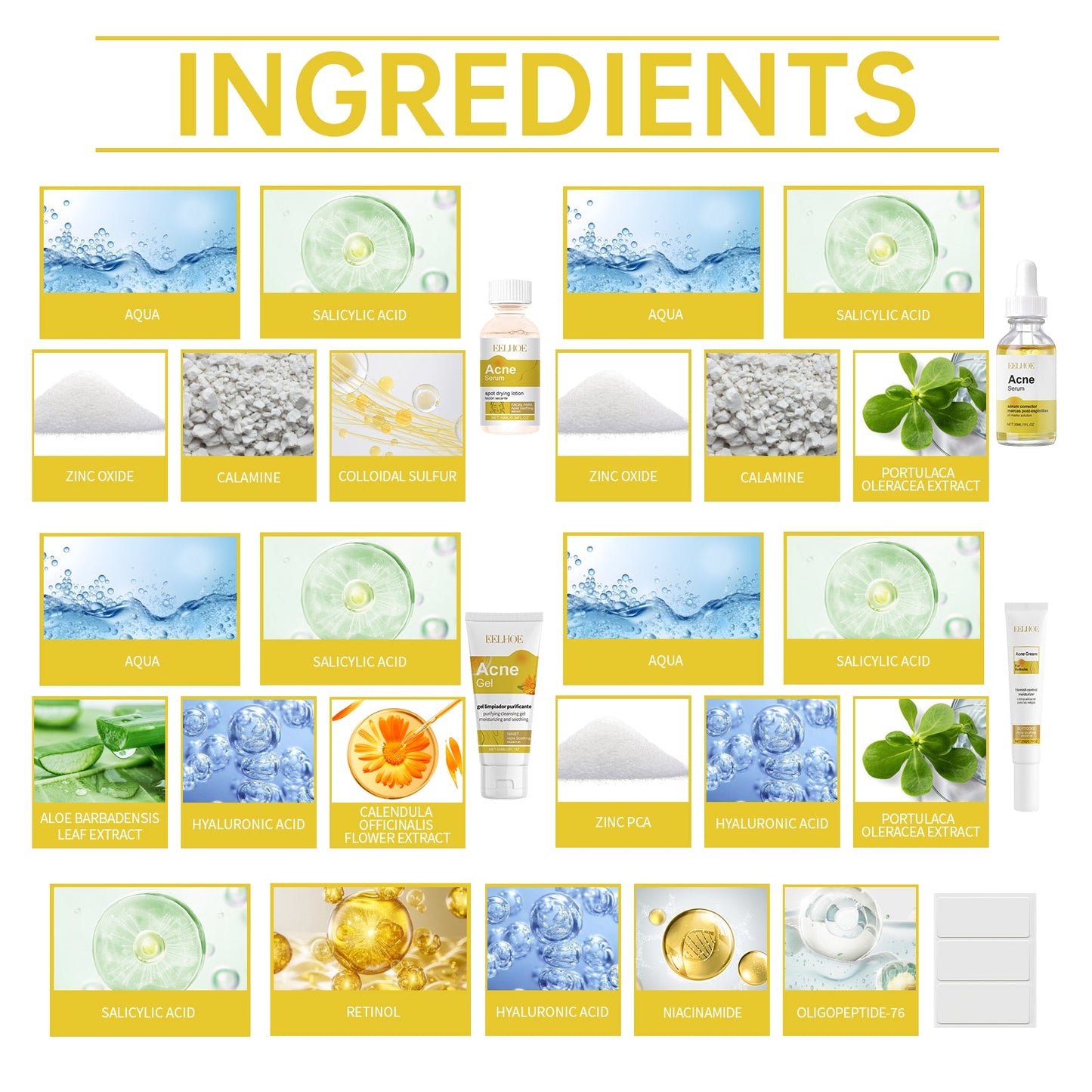 Acne Skin Care Set Skin Care For Acne Skin Is Suitable For Moisturizing And Beautify Soft Skin