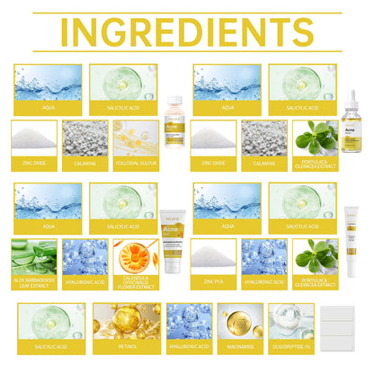Acne Skin Care Set Skin Care For Acne Skin Is Suitable For Moisturizing And Beautify Soft Skin